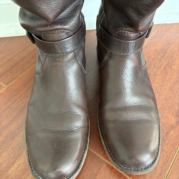Frye Brown Leather Riding Boots Size 8.5 - Picture 3 of 5